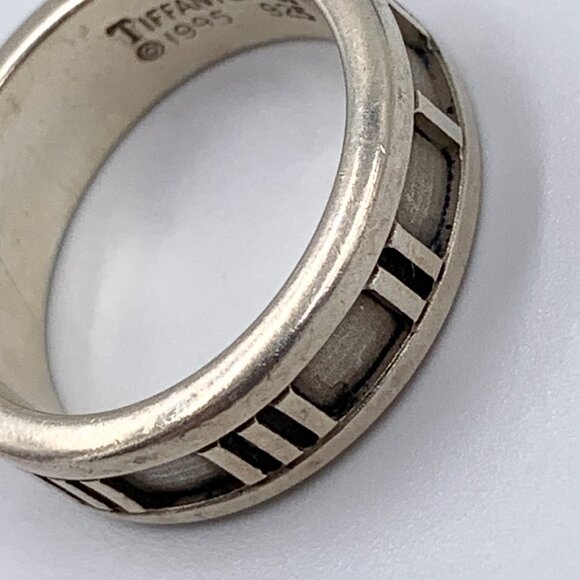 Authentic Tiffany & Co 925 Silver Atlas Medium Ring Size 6 - Picture 5 of 9